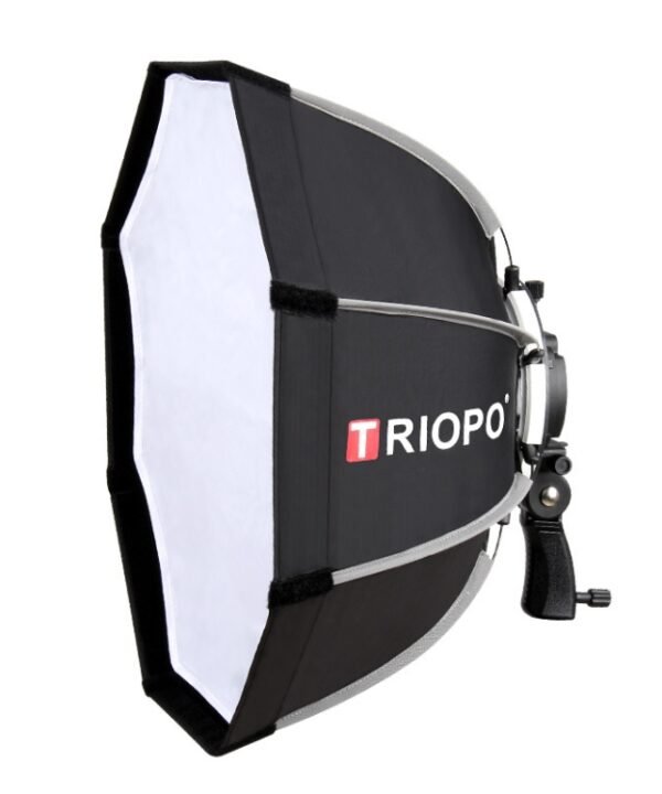 TRIOPO KS90 90cm Dome Speedlite Flash Octagon Parabolic Softbox Diffuser with Bracket Mount Handle for Speedlite
