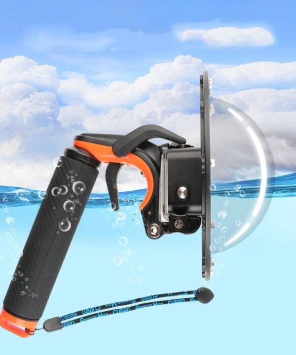 Shutter Trigger + Dome Port Lens Transparent Cover + Floating Hand Grip Diving Buoyancy Stick with Adjustable Anti-lost Strap & Screw & Wrench for GoPro HERO7 /6 /5