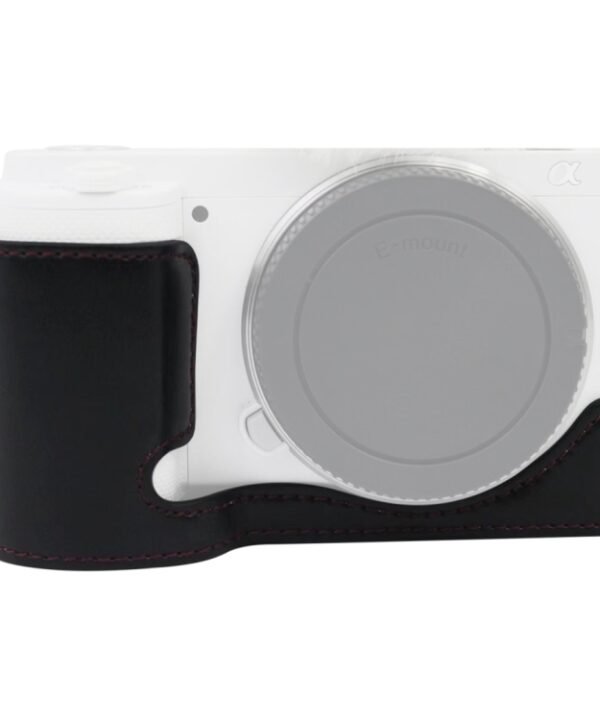 1/4 inch Thread PU Leather Camera Half Case Base for Sony ZV-E10 / ZV-E10L, For Sony ZV-E10