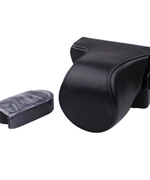 Full Body Camera PU Leather Case Bag with Strap for Canon EOS M200 (15-55mm Lens)