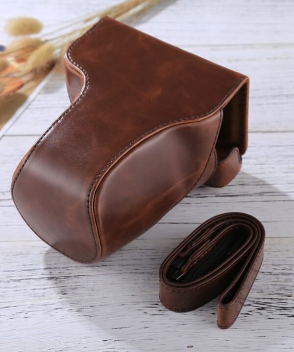 Full Body Camera PU Leather Case Bag with Strap for Canon EOS M6 (18-150mm Lens), For EOS M6 (18-150mm), For M6(18-150mm), For EOS M6(18-150mm)
