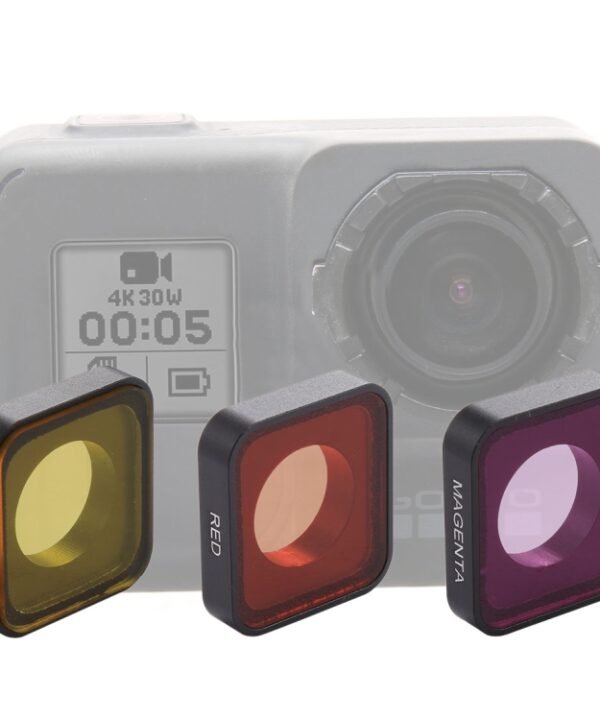 3 in 1 Snap-on Red / Yellow / Purple Color Lens Filter for GoPro HERO6 /5