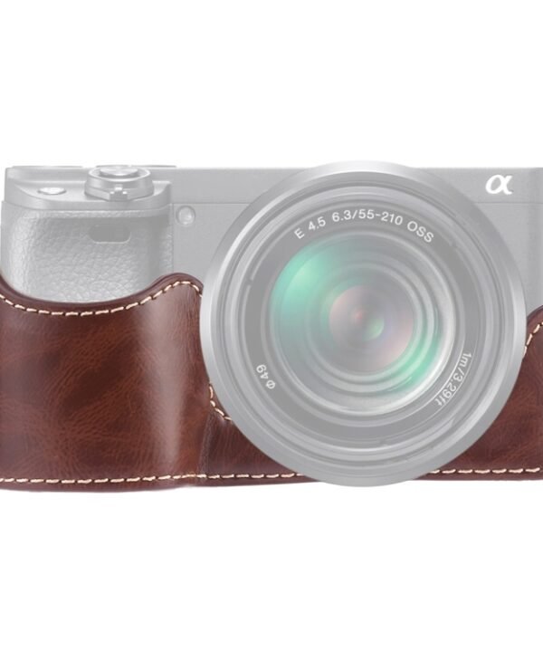 1/4 inch Thread PU Leather Camera Half Case Base for Sony A6400 / ILCE-A6400, For Sony A6400