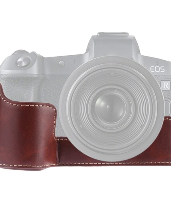 1/4 inch Thread PU Leather Camera Half Case Base for Canon EOS R, For Canon R