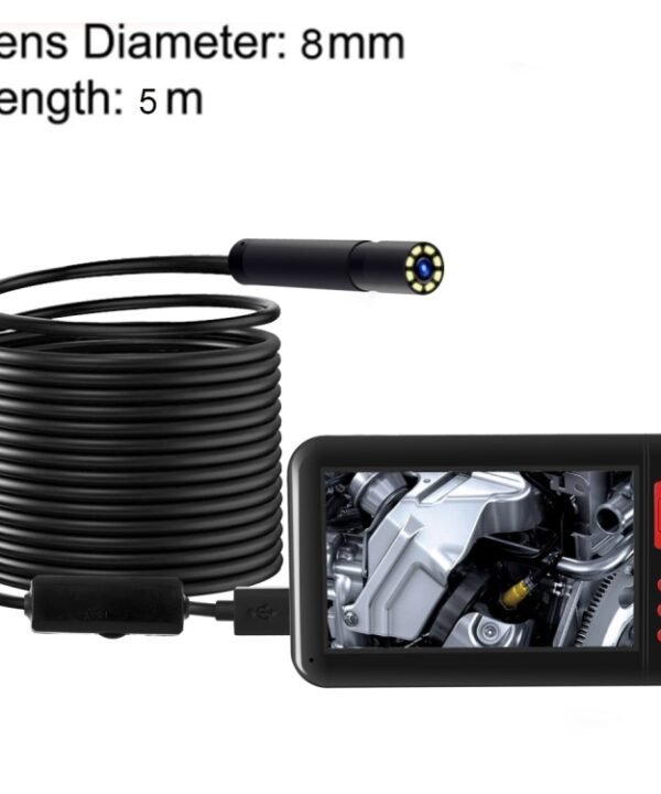 P20 4.3 Inch Screen Display HD1080P Inspection Endoscope with 8 LEDs, Length: 5m, Lens Diameter: 8mm, Hard Line