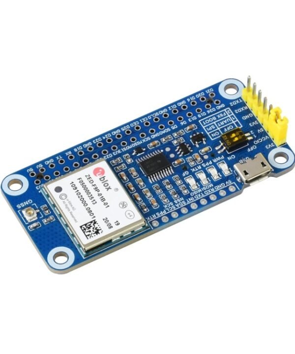 Waveshare ZED-F9P GPS-RTK HAT Centimeter Level Accuracy Multi-Band RTK Differential GPS Module for Raspberry Pi
