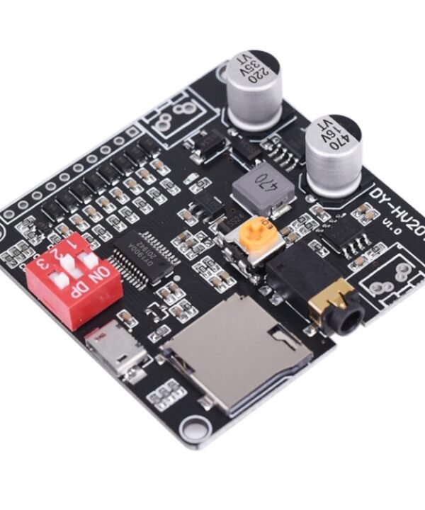 DY-HV20T 12V/24V 10W/20W Voice Playback Module MP3 Music Player UART I/O Trigger Amplifier Board Module