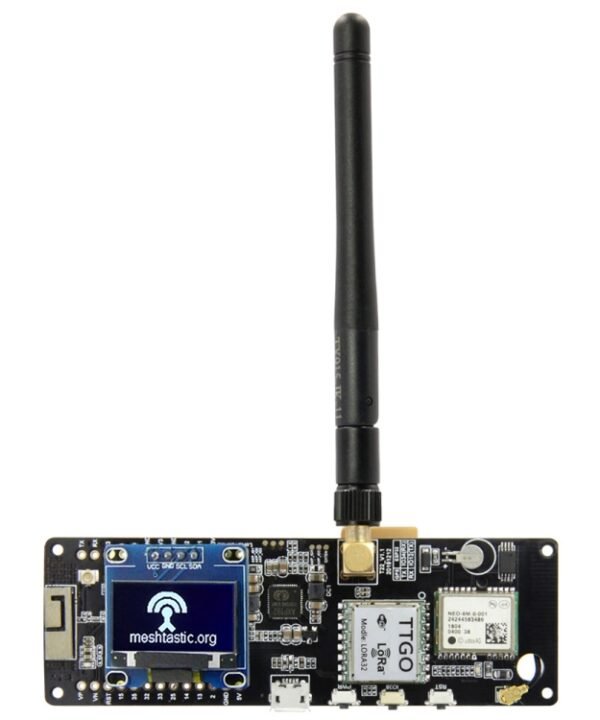 TTGO Meshtastic T-Beam V1.1 ESP32 923MHz OLED WiFi Bluetooth GPS NEO-6M SMA 18650 Battery Holder