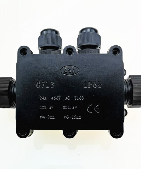 G713 IP68 Waterproof Four-way Junction Box for Protecting Circuit Board