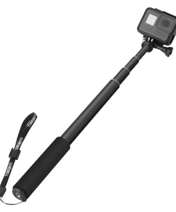 For DJI / Insta360 / GoPro and Other Action Camera Universal Aluminum Alloy Selfie Stick with Adapter, Length: 25-75cm, Length: 25-75cm