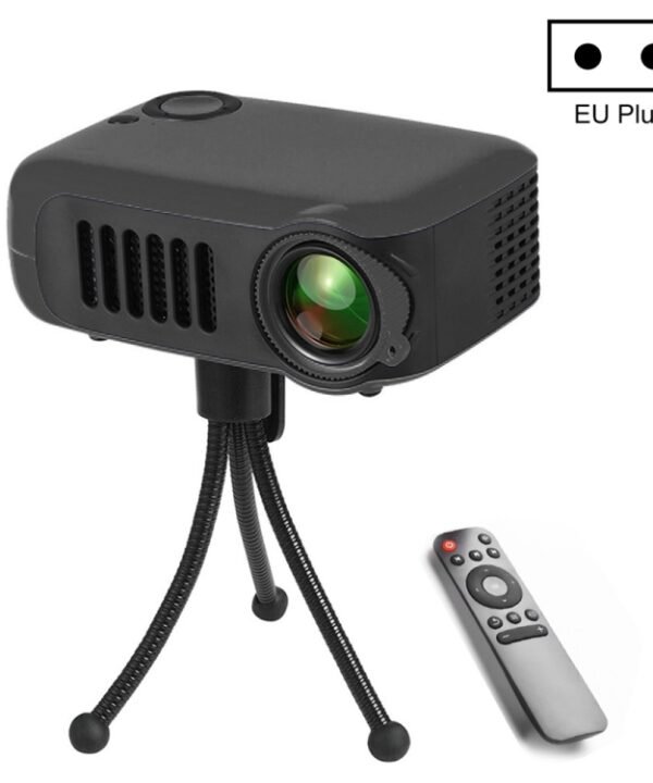 A2000 Portable Projector 800 Lumen LCD Home Theater Video Projector, Support 1080P, EU Plug, EU Plug