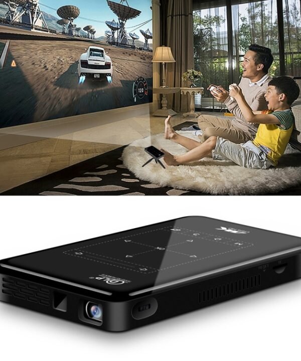 P09 Portable 4K Ultra HD DLP Mini Smart Projector with Infrared Remote Control, Amlogic S905X 4-Core A53 up to 1.5GHz Android 6.0, 1GB+8GB, Support 2.4G/5G WiFi, Bluetooth, TF Card