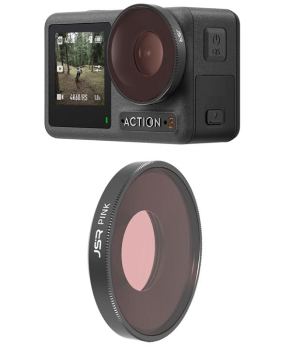 JSR Diving Color Lens Filter For DJI Osmo Action 3, Diving Pink Filter, Diving Purple Filter, Diving Red Filter