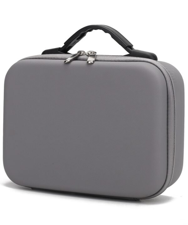 Diamond Texture Shockproof PU Portable Safety Protective Box Storage Bag for DJI Osmo Mobile 4, Grey