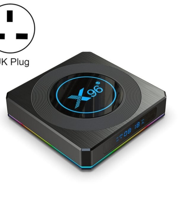 X96 X4 8K Smart TV BOX Android 11.0 Media Player with Remote Control, Amlogic S905X4 Quad Core ARM Cortex A55, RAM: 4GB, ROM: 64GB, Support 1000M, Dual Band WiFi, Bluetooth, EU Plug, 4GB+64GB
