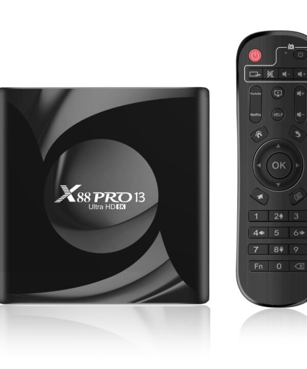X88 Pro 13 Android 13.0 Smart TV Box with Remote Control, RK3528 Quad-Core, 4G+32GB, 4G+32GB