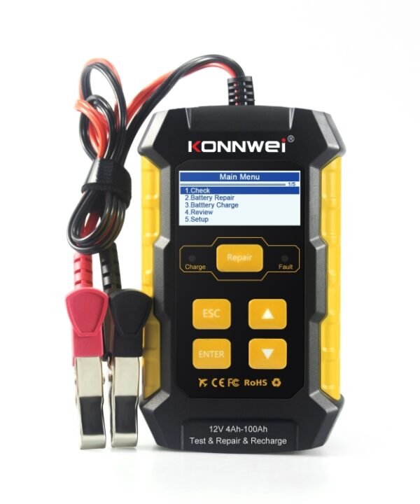 KONNWEI KW510 3 in 1 Car Battery Tester / Charger / Repairer, Support 8 Languages, KW510(EU Plug), KW510(US Plug)