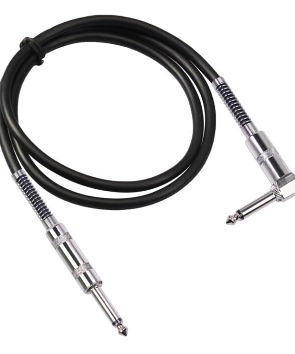 TC048SL 6.35mm Plug Straight to Elbow Electric Guitar Audio Cable, 1.8m, 3m, 6m, 10m