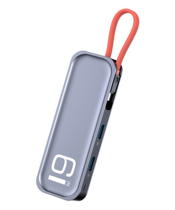 ROCK TR06 6 In 1 Type-C / USB-C to RJ45 Multi-function Docking Station