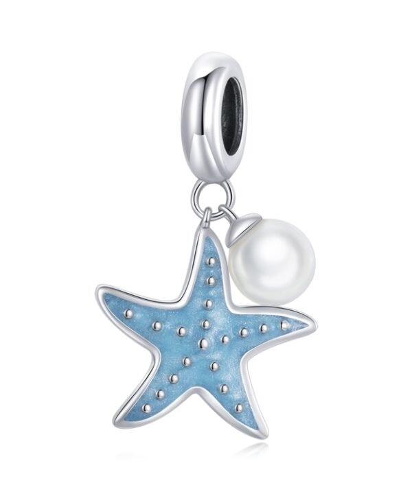 S925 Sterling Silver Starfish Pendant DIY Bracelet Necklace Accessories