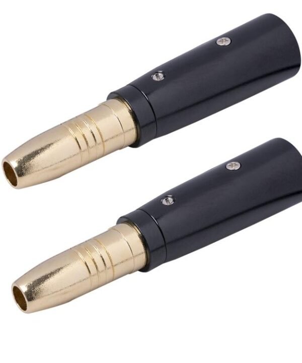 2 PCS LZ1164G Gilded 6.35mm Female to XRL Male Audio Adapter Microphone Stereo Speaker Connector