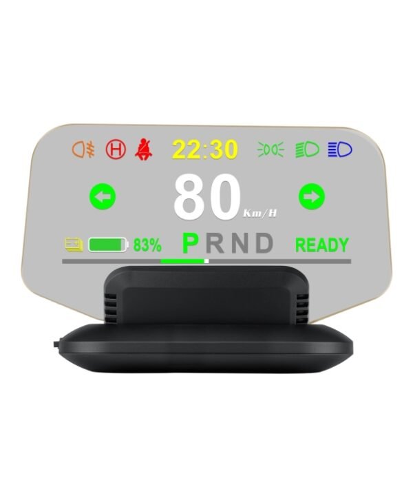 T1 5.1 inch Car HUD Head-up Display Overspeed Alarm / Remaining Battery Percentage Display for Tesla Model 3 / Y