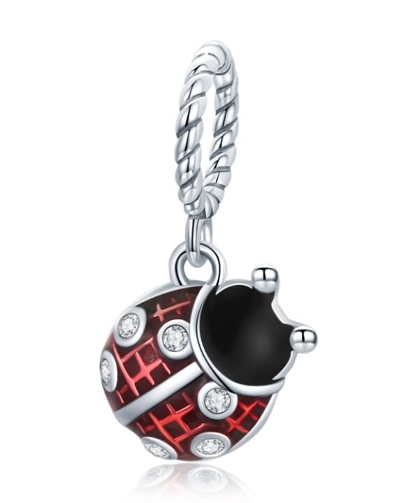 S925 Sterling Silver Ladybug Pendant DIY Bracelet Necklace Accessories