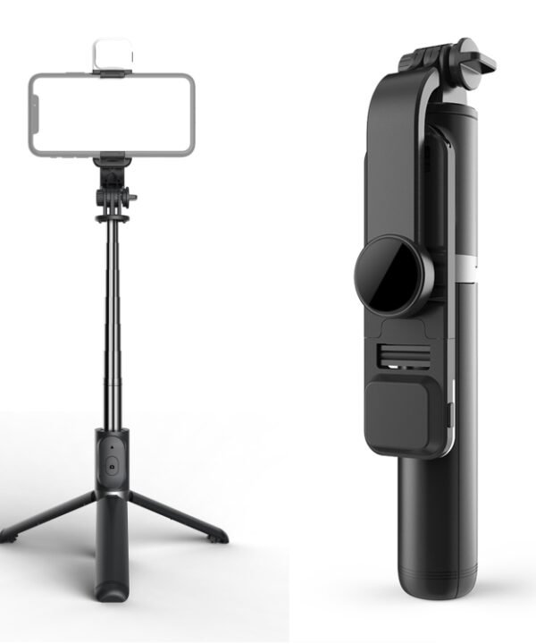 Q02S Fill Light Bluetooth Selfie Stick Tripod Mobile Phone Holder, Q02S(Black), Q02S(White)