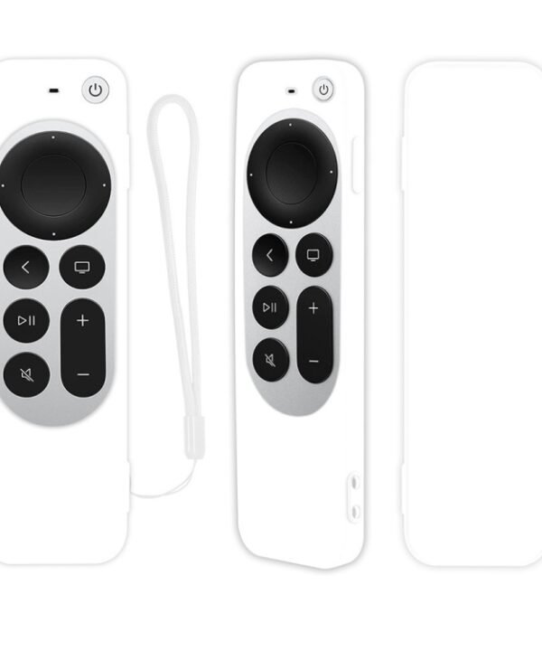 Silicone Protective Case Cover with Rope For Apple TV 4K 4th Siri Remote Controller