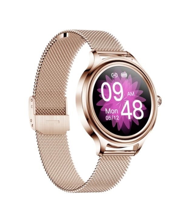ZX10 1.09 inch HD Color Screen Bluetooth 5.0 IP68 Waterproof Women Smart Watch, Support Sleep Monitor / Menstrual Cycle Reminder / Heart Rate Monitor / Blood Oxygen Monitoring, Style:Steel Strap, Steel Strap(Rose Gold), Steel Strap(Silver)