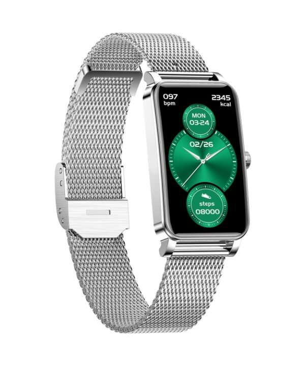 ZX19 1.45 inch HD Screen Bluetooth 5.0 IP68 Waterproof Women Smart Watch, Support Sleep Monitor / Menstrual Cycle Reminder / Heart Rate Monitor / Blood Oxygen Monitoring, Style: Steel Strap, Steel Strap(Silver), Steel Strap(Gold)