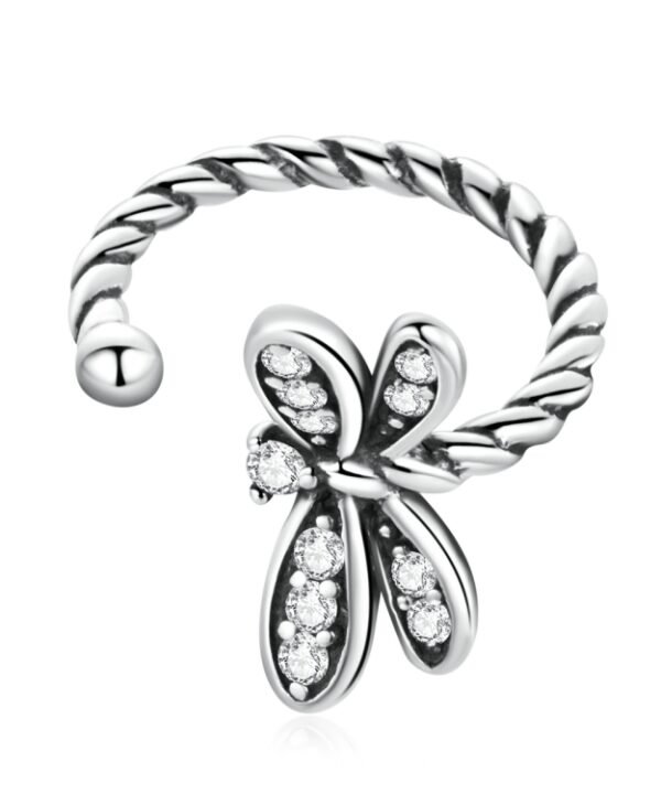 S925 Sterling Silver Exquisite Dragonfly Women Earrings