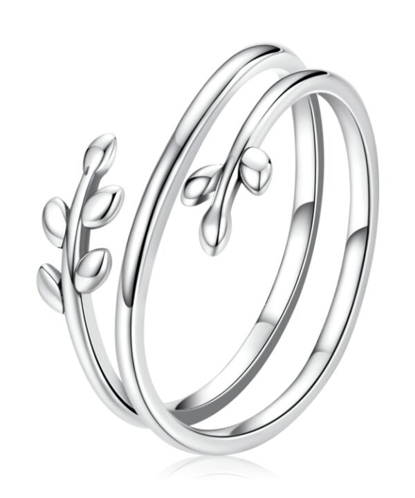 S925 Sterling Silver Multi-loop Wicker Women Open Ring