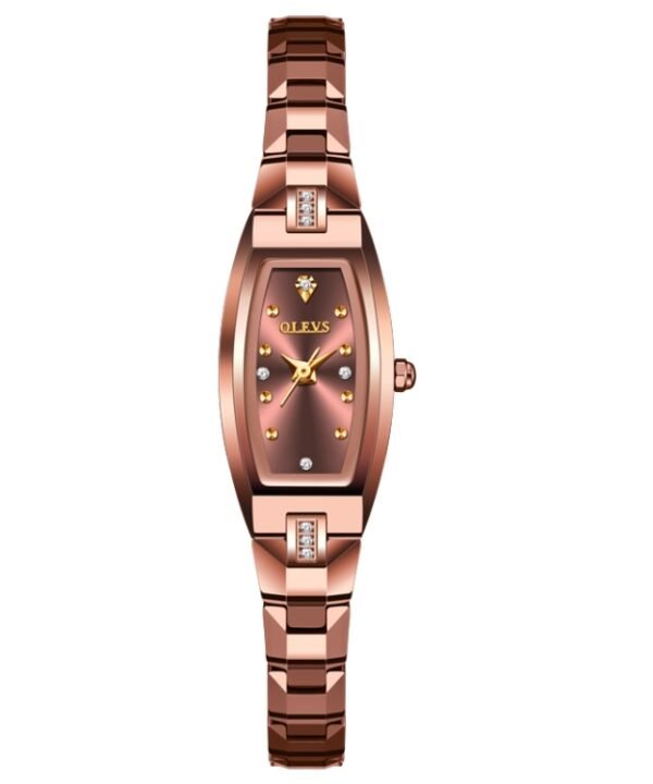 OLEVS 5501 Diamond Small Dial Tungsten Steel Bracelet Quartz Watch for Ladies