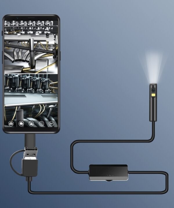 AN100 3 in 1 IP68 Waterproof USB-C / Type-C + Micro USB + USB Dual Cameras Industrial Didital Endoscope with 9 LEDs, Support Android System, Lens Diameter: 5.5mm, 1m Soft Cable, 2m Soft Cable, 3.5m Soft Cable, 5m Soft Cable, 10m Soft Cable, 1m Hard Cab...
