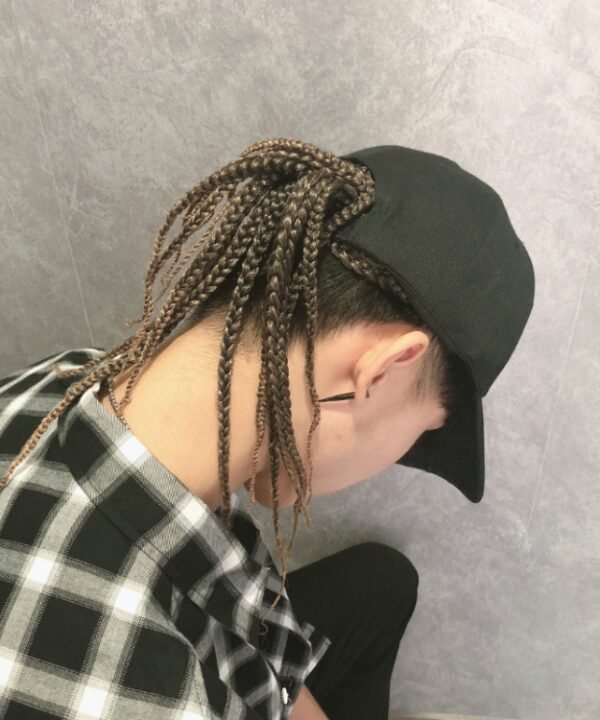 Dreadlocks Wig Hat One-piece Hair Cover for Men and Women, Black Cap, White Cap