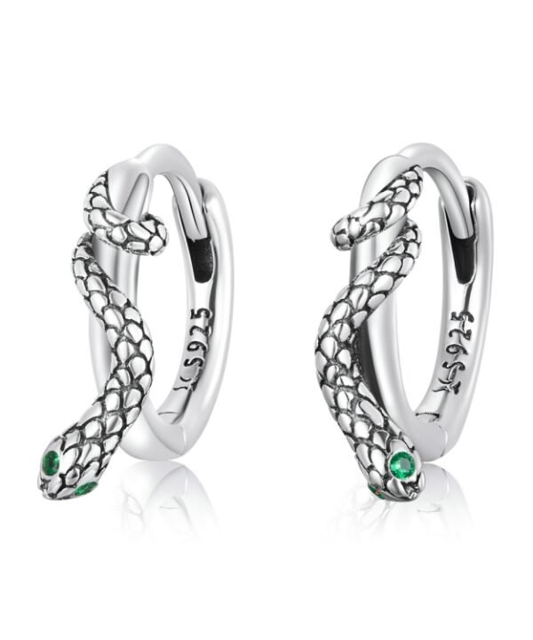 S925 Sterling Silver Snake Ear Buckle Women Earrings