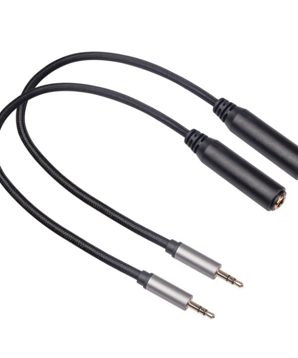 2 PCS/Pack 3662B-02-03 3.5mm Male to 6.35mm Female Audio Cable