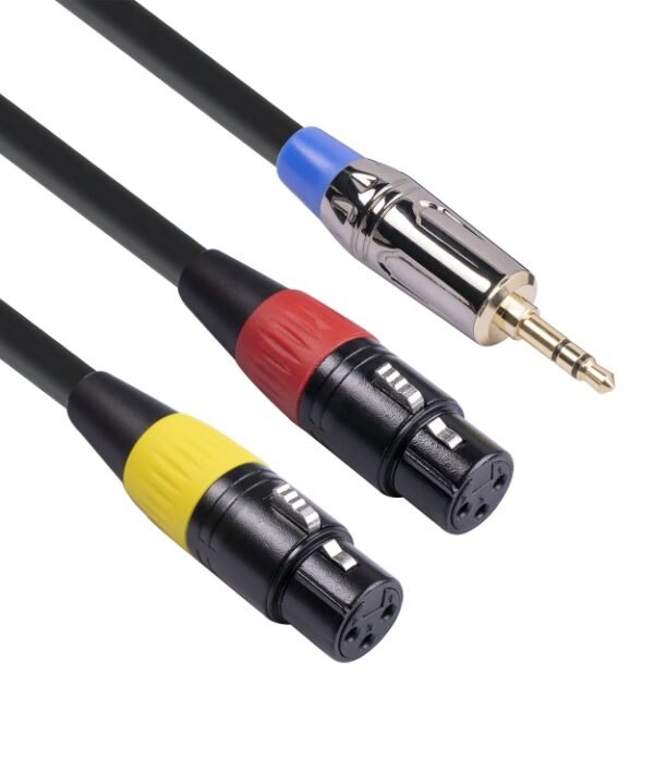 TC194BUXK107YR-30 3.5mm Male to Dual Canon Female Audio Cable