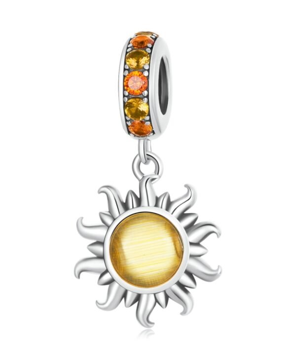 S925 Sterling Silver Little Sun Pendant DIY Bracelet Necklace Accessories