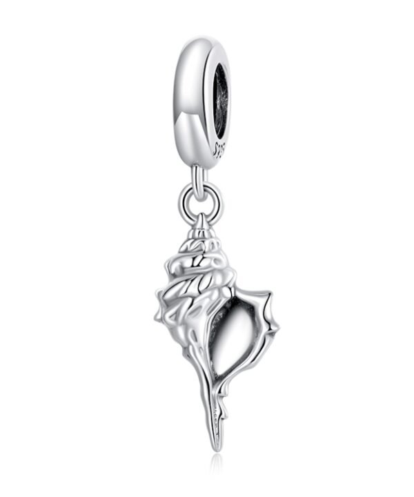 S925 Sterling Silver Silver Conch Pendant DIY Bracelet Necklace Accessories