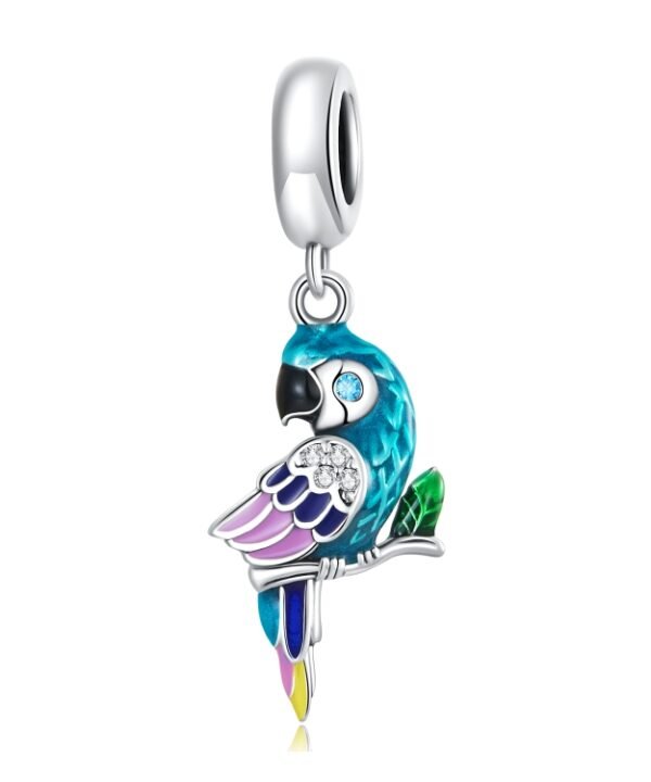 S925 Sterling Silver Parrot Pendant DIY Bracelet Necklace Accessories