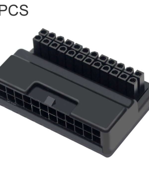 2 PCS ATX 24Pin 90 Degree Power Plug Adapter