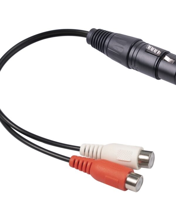 3714 3pin XLR Female to 2 x RCA Female Audio Cable, Length: 20cm