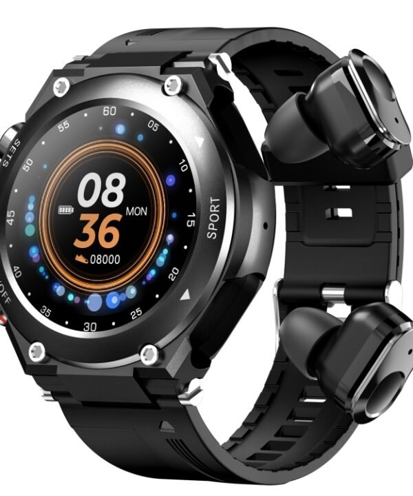 T92 1.28 inch IPS Touch Screen 2 in 1 Bluetooth Headset Smart Watch, Support Heart Rate Monitoring/Bluetooth Music