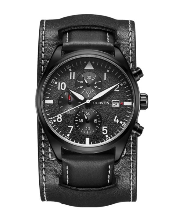 Ochstin 7227 Multifunctional Business Leather Wrist Wrist Waterproof Quartz Watch
