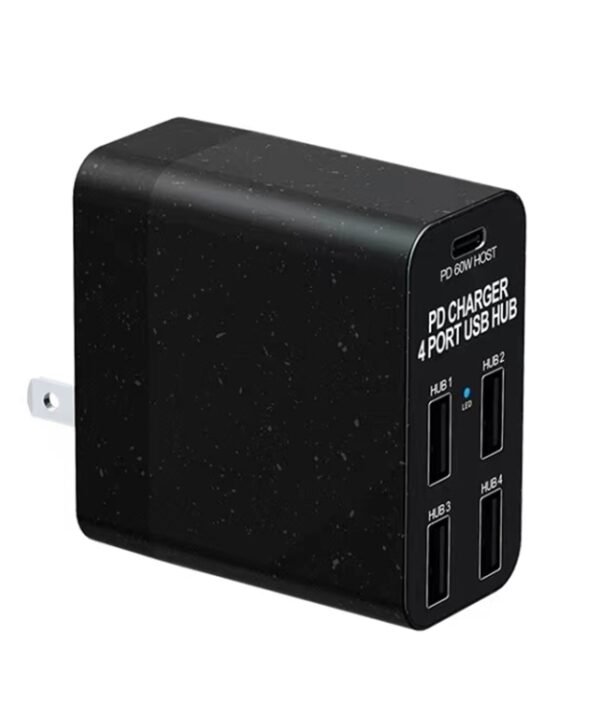 X83 65W Output USB-C / Type-C + 4 Ports USB HUB PD Charger, US Plug