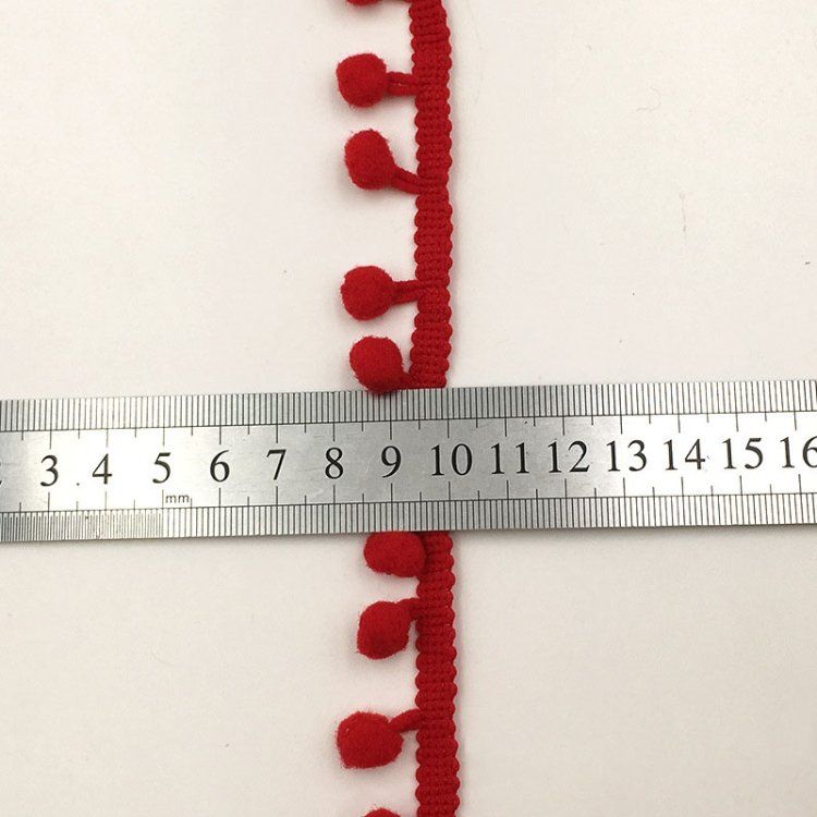 20 Yards Pompom Lace Ribbon Fur Ball Trim For Craft DIY Curtain Home Decorative Clothes Sewing Accessories, 1CM - Image 3
