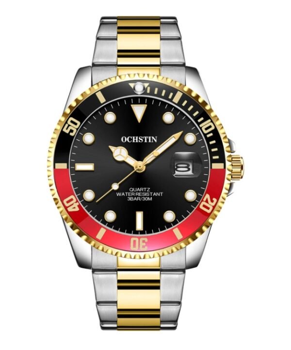 Multifunctional Quartz Waterproof Luminous Steel Strap Men Watch, OCHSTIN 7019E