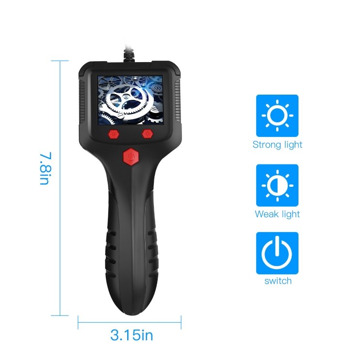 P100 2.4 inch HD Handheld Endoscope with LCD Screen, 8mm 2m, 5.5mm 2m, 8mm Side 2m, 8mm 5m, 5.5mm 5m, 8mm Side 5m, 8mm 10m, 5.5mm 10m, 8mm Side 10m, 8mm 15m, 5.5mm 15m, 8mm Side 15m, 8mm 20m, 5.5mm 20m, 8mm Side 20m, 8mm 30m, 5.5mm 30m, 8mm Side 30m... - Image 2